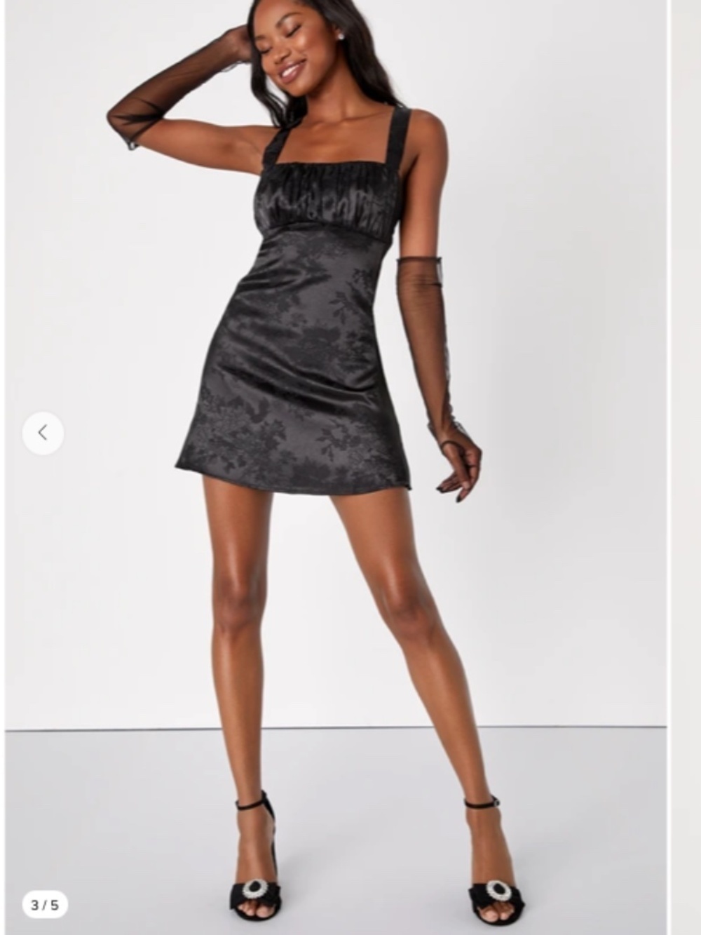 LULU's Chic Elegant Sexy Open Back Wedding Resort Vacation Party Date Mini Dress